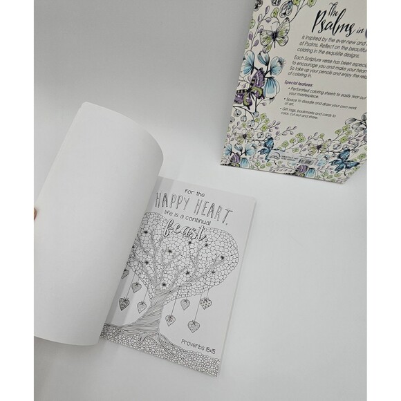 The Psalms in Color & A Garland Of Grace Adult Coloring Books Christian Art New - Picture 3 of 6